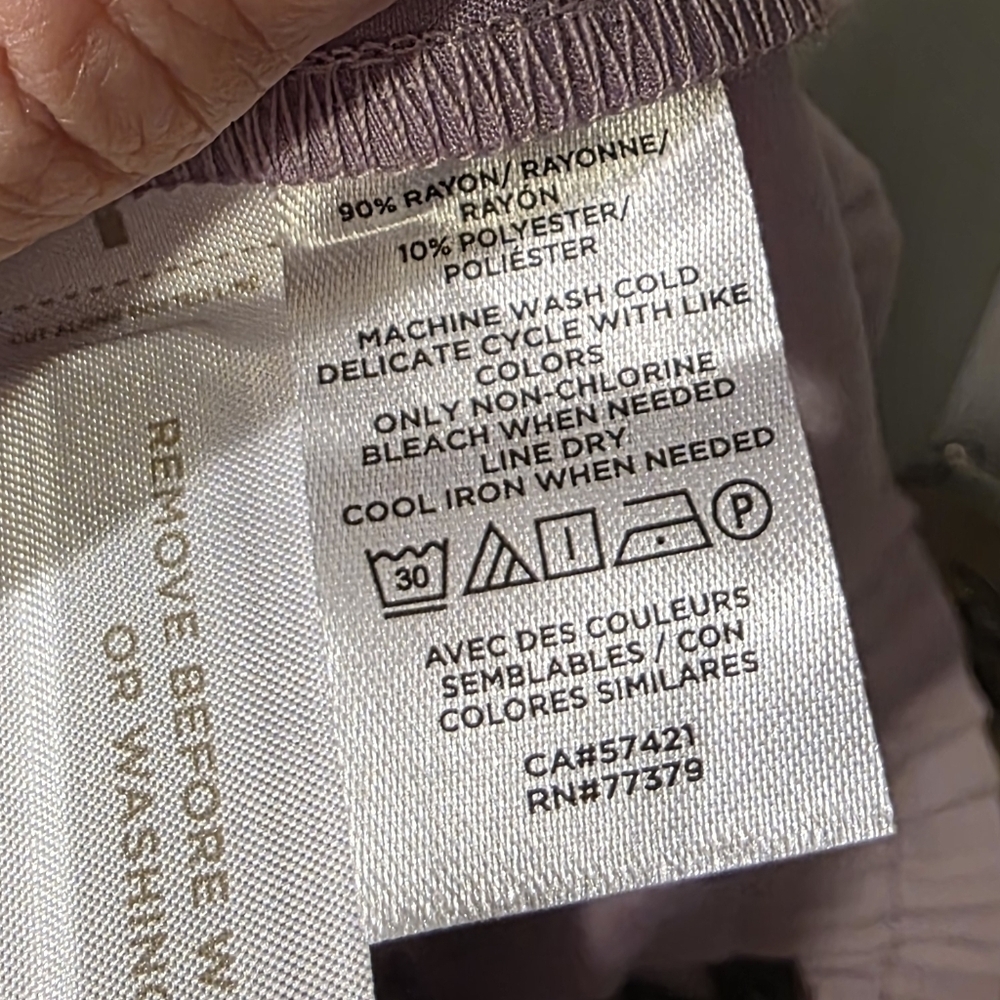 Ann Taylor Lavender High-Waisted Pants with Circle Belt - Picture 5 of 5